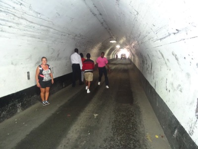 Walking thru the Sendall Tunnel, St. Georges Walking thru the Sendall Tunnel, St. Georges